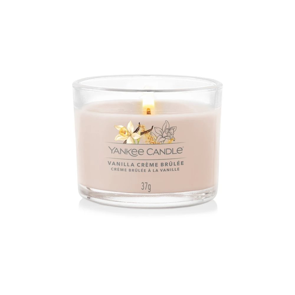 Yankee Candle Filled Votive Vanilla Creme Brulee  žvakių rinkinys 3x37g