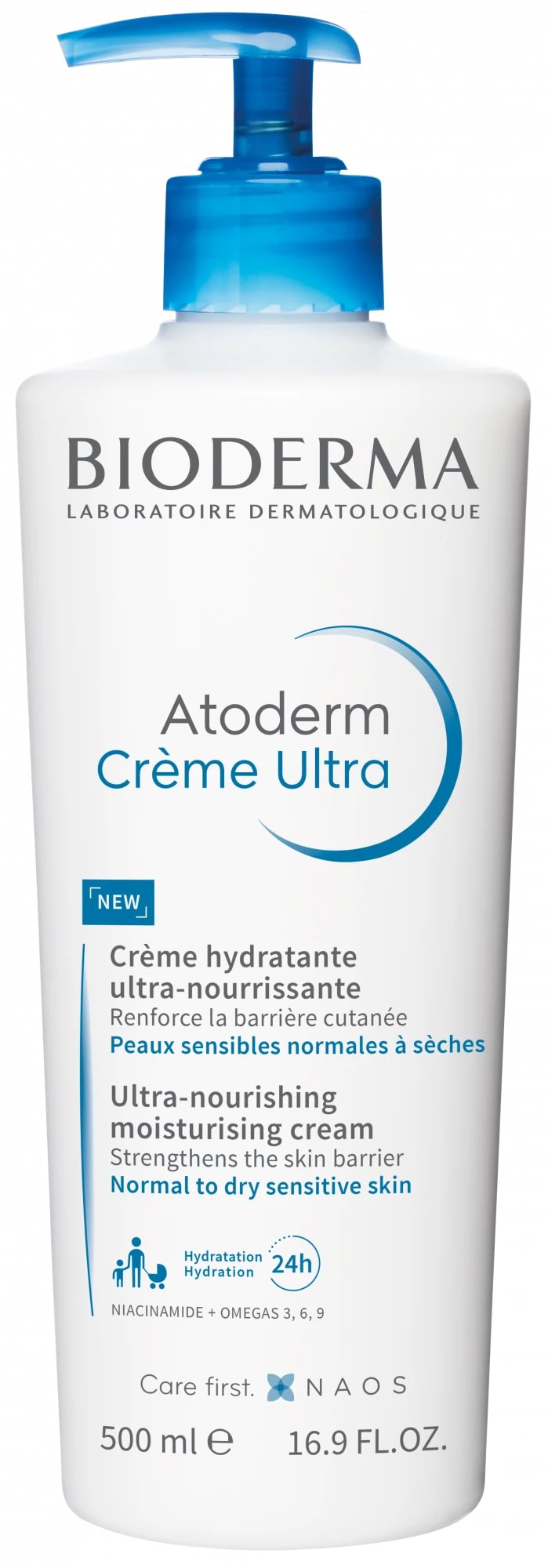 Bioderma Atoderm Ultra Nourishing Moisturising kūno kremas 500ml