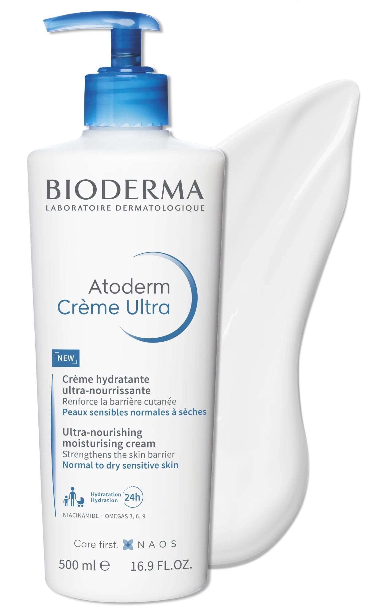 Bioderma Atoderm Ultra Nourishing Moisturising kūno kremas 500ml