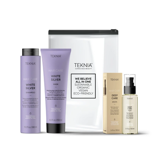 Lakme Teknia Blonde Lovers Pack: šampūnas 300ml + kaukė 250ml + gilios plaukų priežiūros lašai 100ml